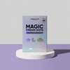 Magic Dream Dots-Akne-Pflaster in einer Verpackung mit holografischen Stern-, Mond- und Wolkenmotiven.