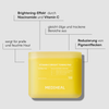 Verpackung der „Mediheal Vitamin C Bright Toning Pads“ mit deutschem Text, der die wichtigsten Vorteile hervorhebt.