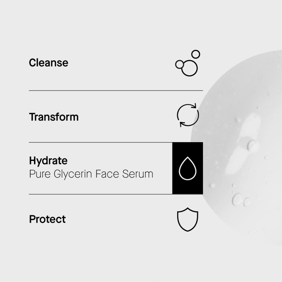 Pure Glycerin Face Serum | Transparent Lab