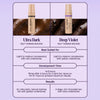 Vergleichstabelle des Self Tanning Mousse Ultra Dark und Deep Violet.
