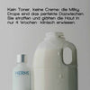 MERME Milky Drops Flasche neben einem großen Milchkanister. Text: „Kein Toner, keine Creme – Milky Drops straffen & glätten die Haut in 4 Wochen, klinisch erwiesen“.