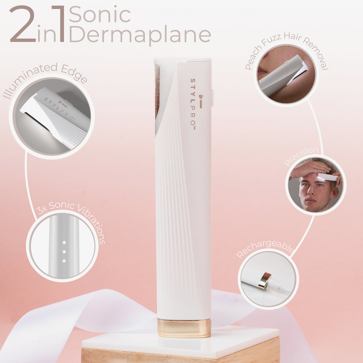 2-in-1 Light Up Sonic Dermaplane