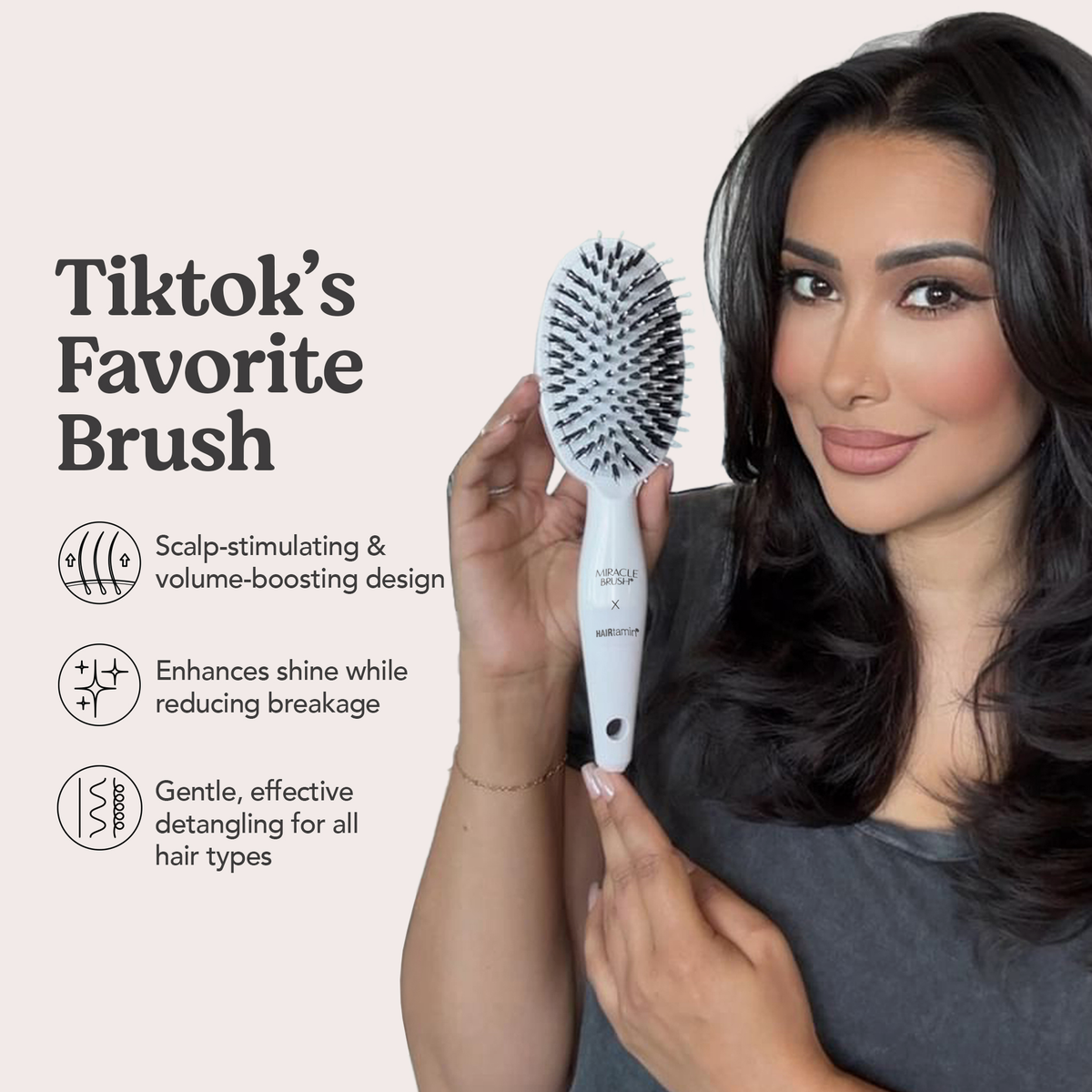 Statisch Haar Miracle Brush® X HAIRtamin® HAIRtamin | PURISH