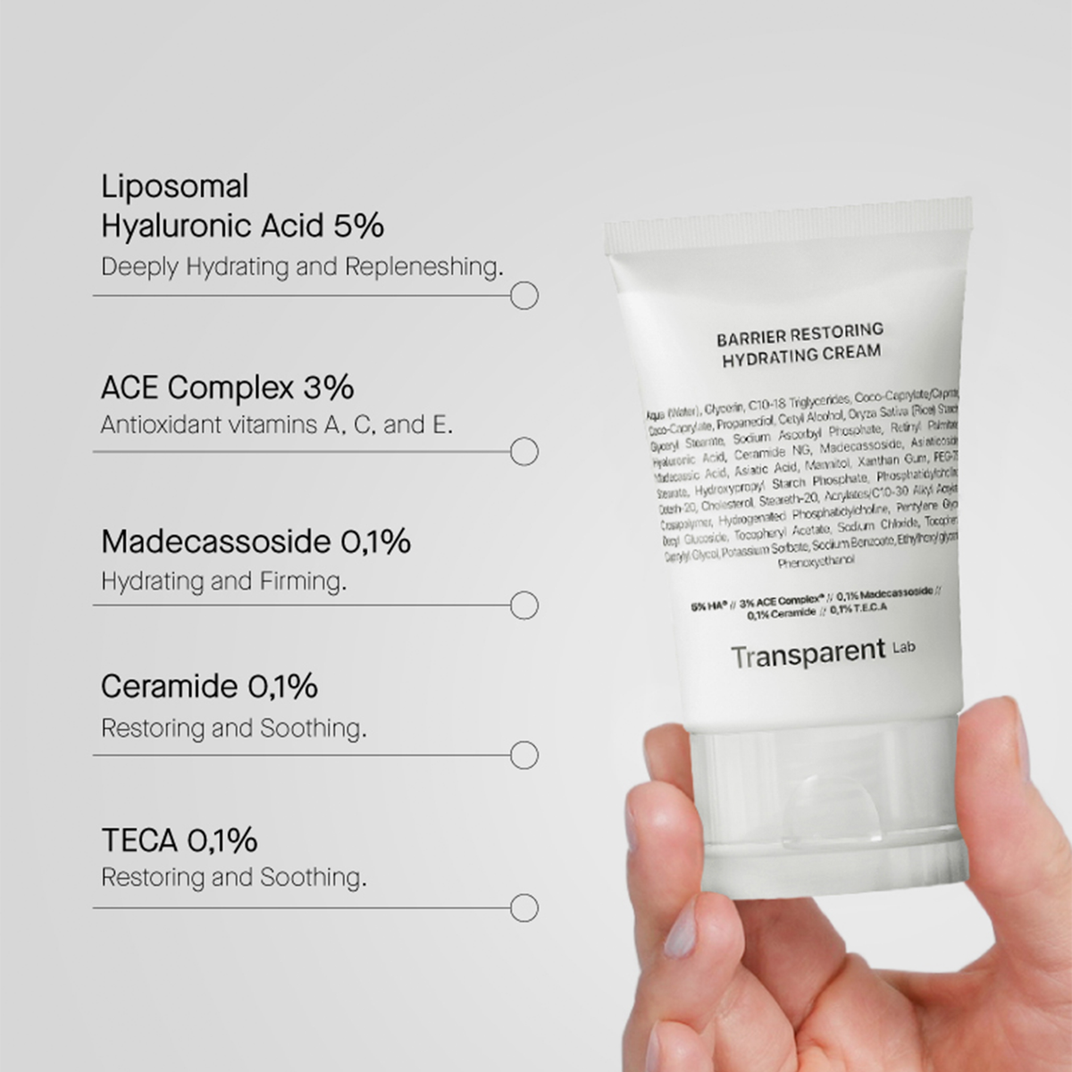 Barrier Restoring Hydrating Cream | Transparent Lab