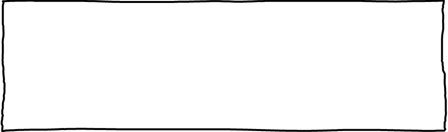Ein leerer weißer rechteckiger Kasten mit einer handgezeichneten schwarzen Kontur und einem leicht schattierten Hintergrund.