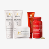 HAIRtamin All-Around Growth Bundle mit Biotin Shampoo und Conditioner, Biotin Haarmaske, rotem Scalp Serum und Advanced Formula Kapseln.