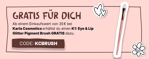 Aktion: Gratis K1: Eye & Lip Glitter Pigment Brush ab einem Einkauf von 35€ bei PURISH;Code: KCBRUSH. 