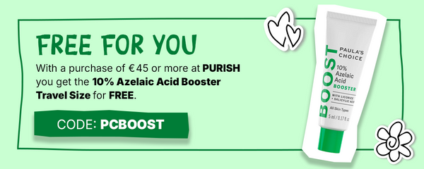 Aktion: Gratis Paula's Choice 10% Azelainsäure-Booster in Reisegröße bei einer Bestellung über 45€ bei Purish, Code PCBOOST.