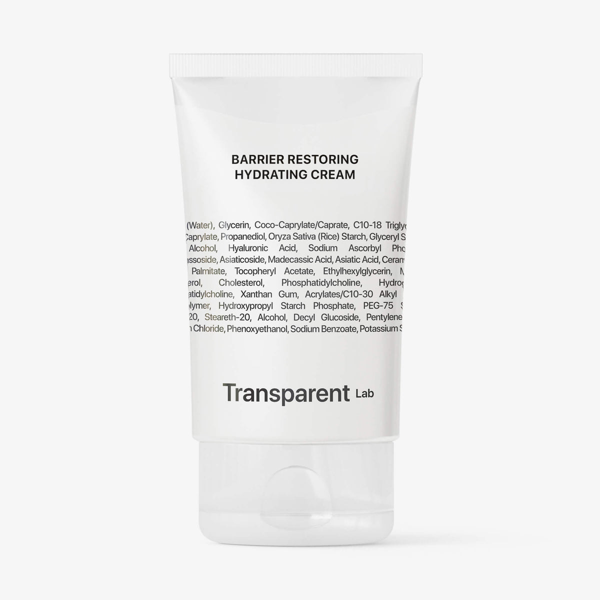 Transparent Lab Barrier Restoring Hydrating Cream vor weißem Hintergrund