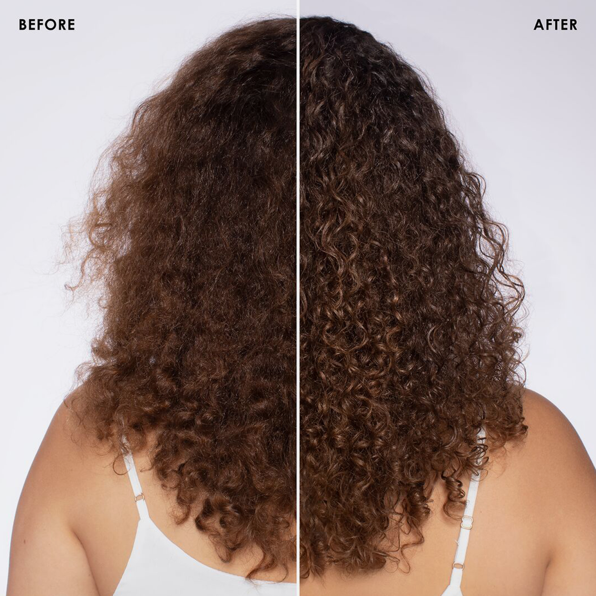 Lange lockige Haare - Vorher/Nachher mit OLAPLEX No.0 Intensive Bond Building Hair Treatment