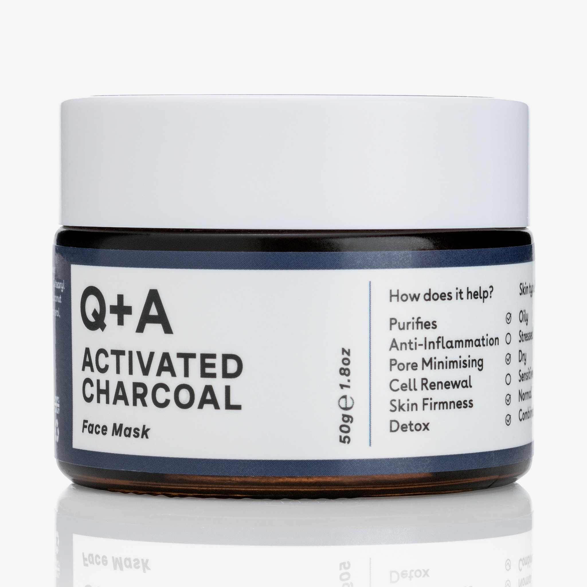 Q + A Skin Activated Charcoal Face Mask 50g (50g)