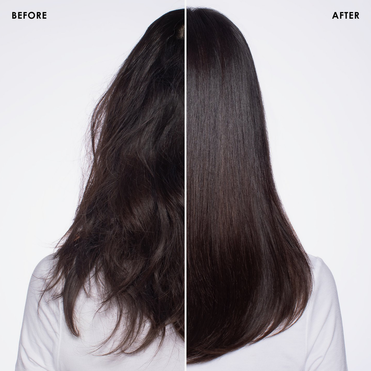 Lange glatte Haare - Vorher/Nachher mit OLAPLEX No.0 Intensive Bond Building Hair Treatment